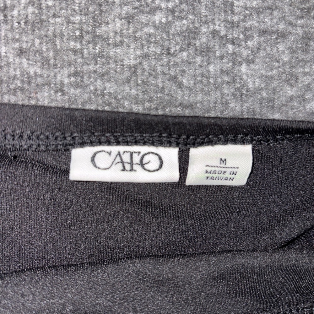 Cato Black Tiered Pull On Medium Skirt with Bow & Ruffle Stretchy Waist - Picture 10 of 12